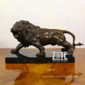 Indoor decor small animal sculpture bronze lion desk statue